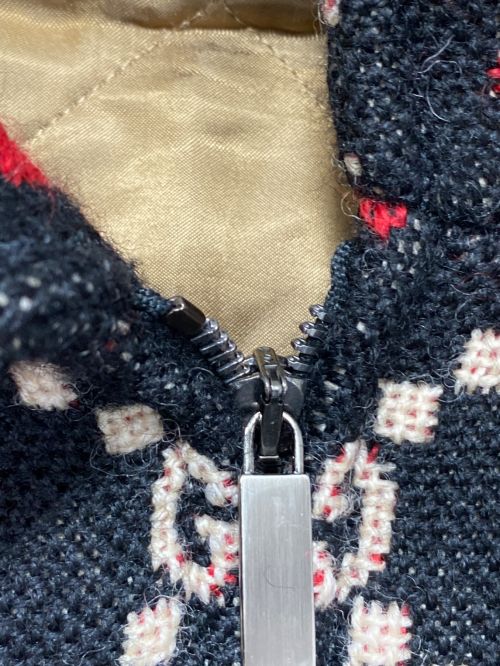 GUCCI（グッチ）GUCCI (グッチ) Macro GG diamond wool jacket ブラック×レッド サイズ:52の古着・服飾アイテム