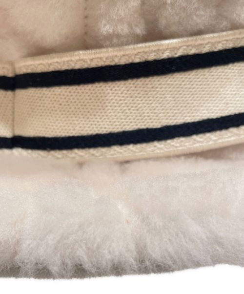 Christian Dior（クリスチャン ディオール）Christian Dior (クリスチャン ディオール) カナージュファーバケットハット アイボリー サイズ:56の古着・服飾アイテム