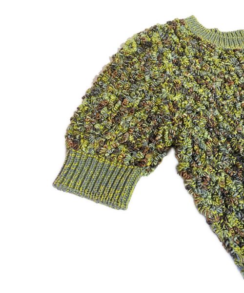 CHANEL（シャネル）CHANEL (シャネル) シルク混半袖ニット グリーン サイズ:36の古着・服飾アイテム