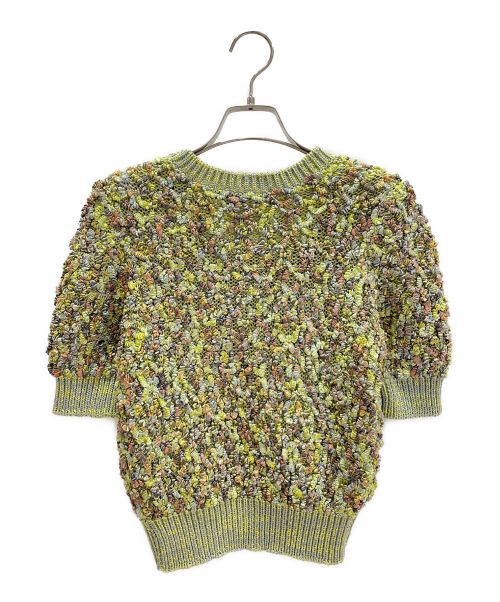 CHANEL（シャネル）CHANEL (シャネル) シルク混半袖ニット グリーン サイズ:36の古着・服飾アイテム