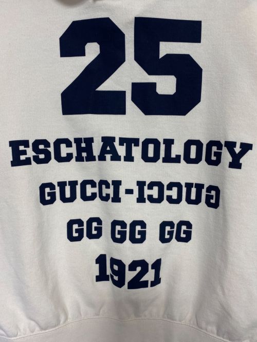 GUCCI（グッチ）GUCCI (グッチ) カレッジプリントパーカー ベージュ サイズ:XSの古着・服飾アイテム