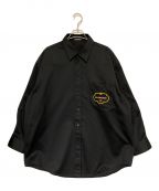 BALENCIAGAバレンシアガ）の古着「刺繍ヘビーウウェイトシャツ」｜ブラック
