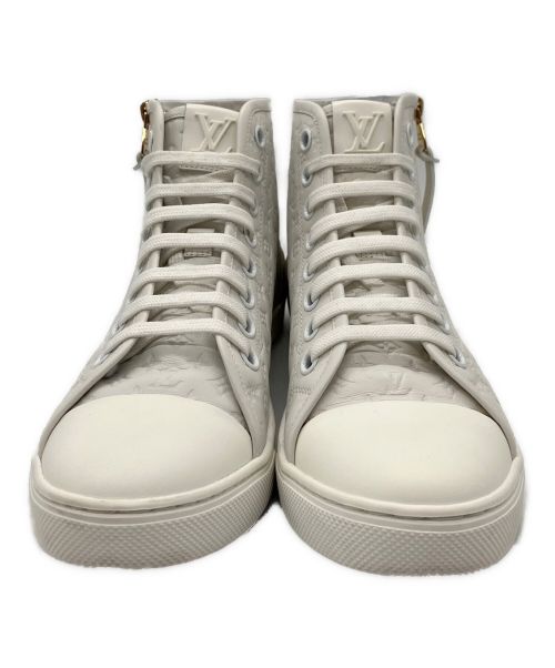LOUIS VUITTON（ルイ ヴィトン）LOUIS VUITTON (ルイ ヴィトン) レザーモノグラム・ハイカットスニーカー ホワイト サイズ:37の古着・服飾アイテム