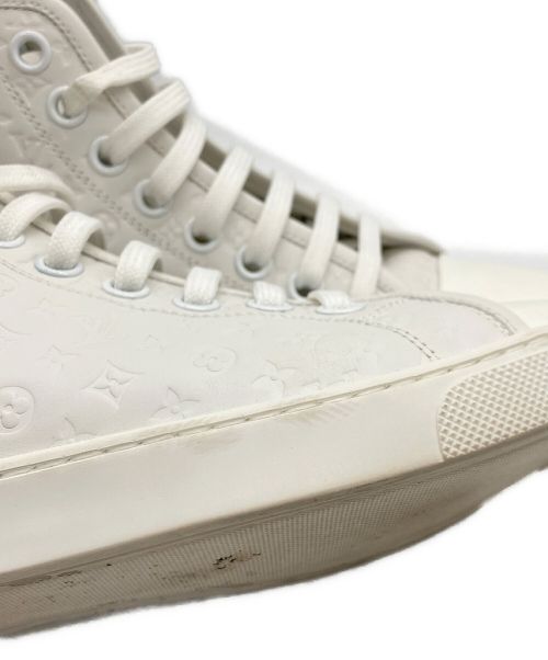 LOUIS VUITTON（ルイ ヴィトン）LOUIS VUITTON (ルイ ヴィトン) レザーモノグラム・ハイカットスニーカー ホワイト サイズ:37の古着・服飾アイテム