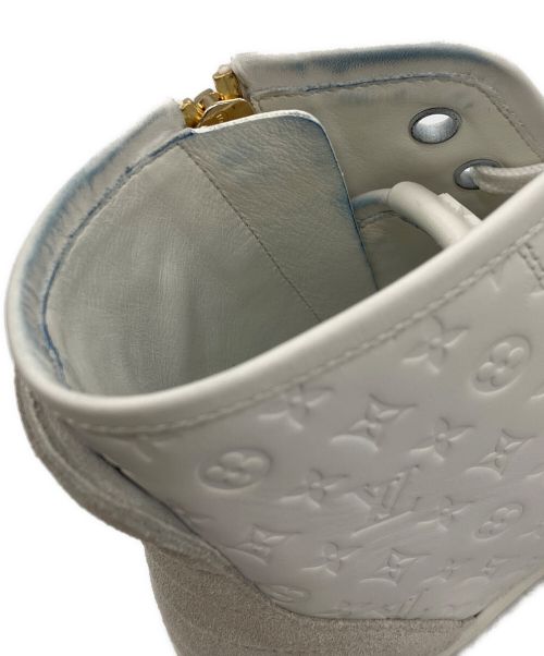 LOUIS VUITTON（ルイ ヴィトン）LOUIS VUITTON (ルイ ヴィトン) レザーモノグラム・ハイカットスニーカー ホワイト サイズ:37の古着・服飾アイテム
