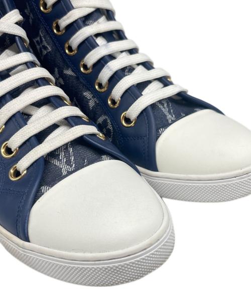LOUIS VUITTON（ルイ ヴィトン）LOUIS VUITTON (ルイ ヴィトン) モノグラム デニム ハイカットスニーカー インディゴ サイズ:37の古着・服飾アイテム