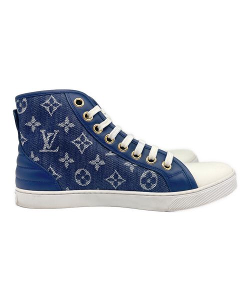 LOUIS VUITTON（ルイ ヴィトン）LOUIS VUITTON (ルイ ヴィトン) モノグラム デニム ハイカットスニーカー インディゴ サイズ:37の古着・服飾アイテム