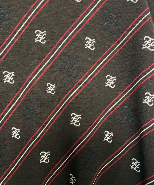 FENDI（フェンディ）FENDI (フェンディ) ストライプロゴ柄ニット ブラウン サイズ:SIZE 52の古着・服飾アイテム