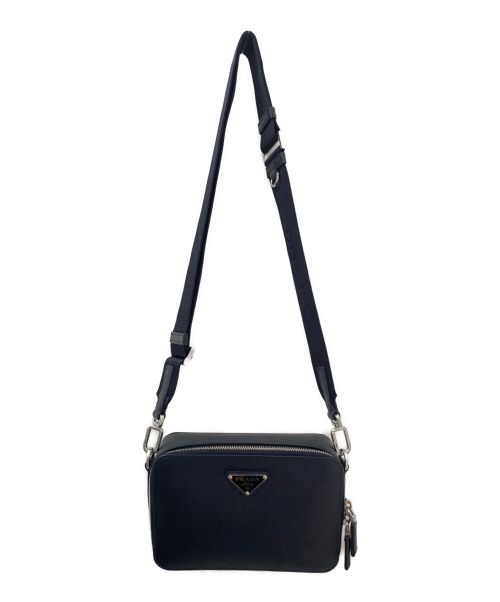 PRADA（プラダ）PRADA (プラダ) ブリック サフィアーノレザー バッグ ブラックの古着・服飾アイテム