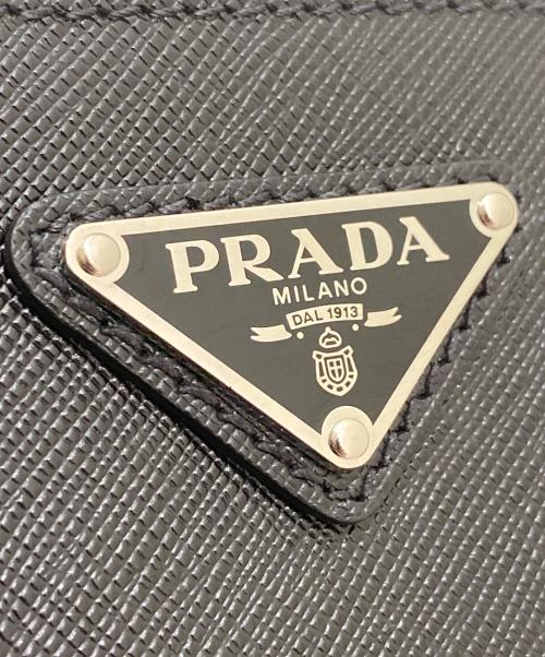 PRADA（プラダ）PRADA (プラダ) ブリック サフィアーノレザー バッグ ブラックの古着・服飾アイテム