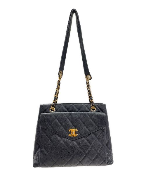 CHANEL（シャネル）CHANEL (シャネル) マトラッセチェーンショルダーバッグ ブラックの古着・服飾アイテム