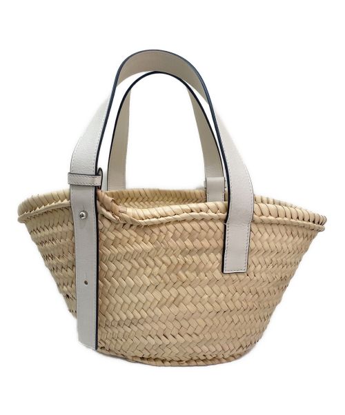 LOEWE（ロエベ）LOEWE (ロエベ) バスケットバッグ スモール ナチュラル×ホワイト サイズ:スモールの古着・服飾アイテム