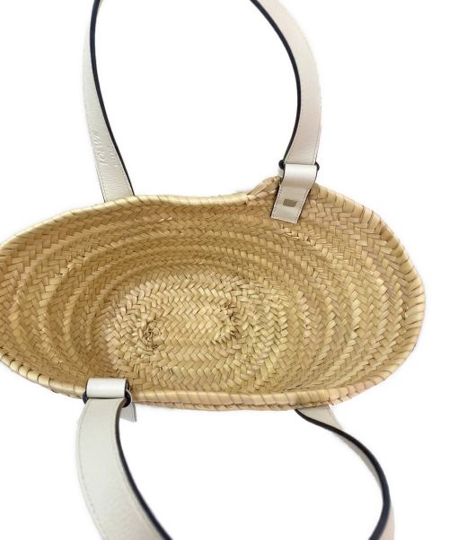 LOEWE（ロエベ）LOEWE (ロエベ) バスケットバッグ スモール ナチュラル×ホワイト サイズ:スモールの古着・服飾アイテム