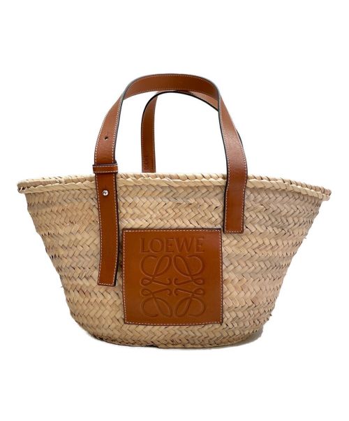 LOEWE（ロエベ）LOEWE (ロエベ) バスケットバッグ ミディアム ナチュラル×タンの古着・服飾アイテム