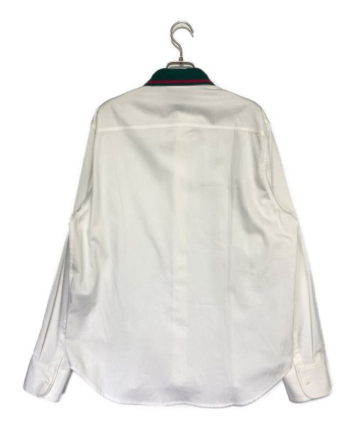 GUCCI（グッチ）GUCCI (グッチ) シェリーラインシャツ ホワイト サイズ:48の古着・服飾アイテム