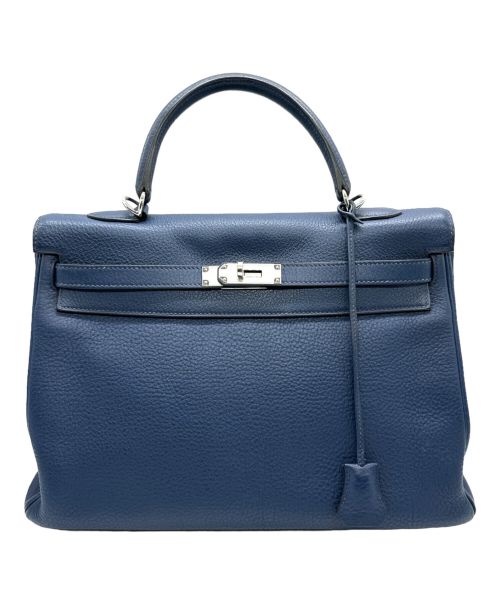 HERMES（エルメス）HERMES (エルメス) ケリー 35/シルバー金具/トゴ/ネイビー/□N刻印 ネイビー サイズ:35の古着・服飾アイテム