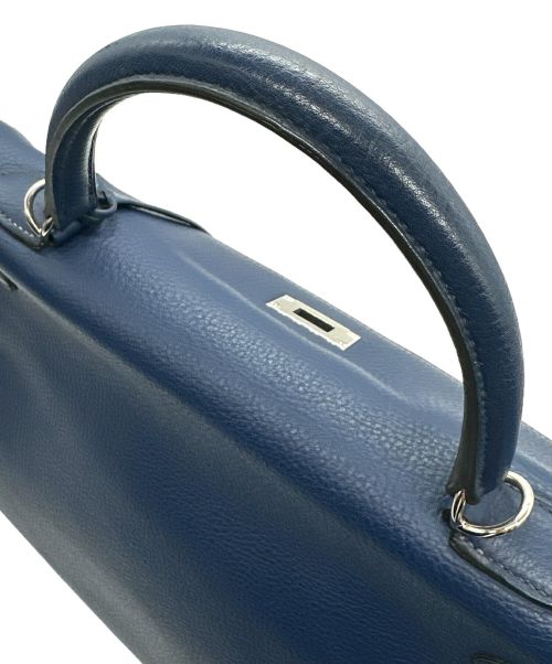 HERMES（エルメス）HERMES (エルメス) ケリー 35/シルバー金具/トゴ/ネイビー/□N刻印 ネイビー サイズ:35の古着・服飾アイテム