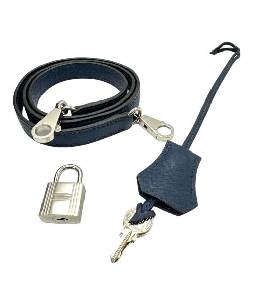 HERMES（エルメス）HERMES (エルメス) ケリー 35/シルバー金具/トゴ/ネイビー/□N刻印 ネイビー サイズ:35の古着・服飾アイテム