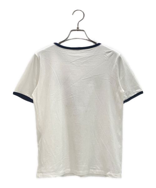CELINE（セリーヌ）CELINE (セリーヌ) トリオンフロゴリンガーTシャツ ホワイト×ネイビー サイズ:XSの古着・服飾アイテム
