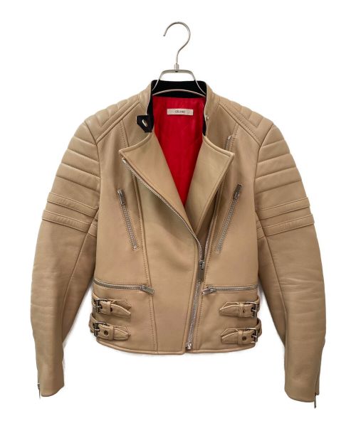 CELINE（セリーヌ）CELINE (セリーヌ) レザーブルゾン ベージュ サイズ:36の古着・服飾アイテム