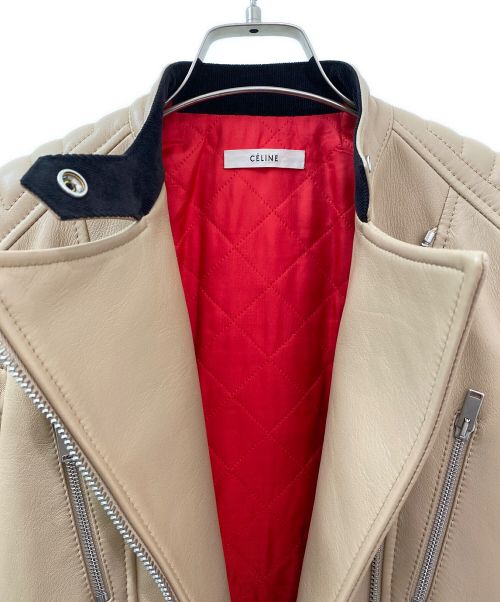 CELINE（セリーヌ）CELINE (セリーヌ) レザーブルゾン ベージュ サイズ:36の古着・服飾アイテム