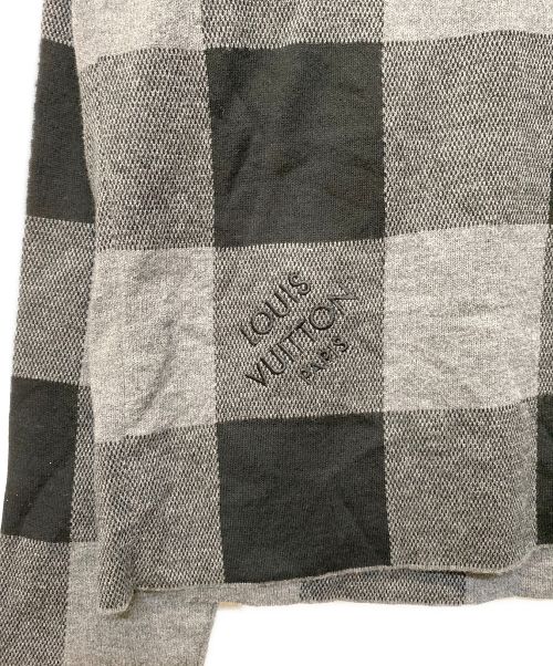 LOUIS VUITTON（ルイ ヴィトン）LOUIS VUITTON (ルイ ヴィトン) ダミエチェックニット グレー サイズ:Mの古着・服飾アイテム