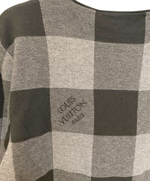 LOUIS VUITTON（ルイ ヴィトン）LOUIS VUITTON (ルイ ヴィトン) ダミエチェックニット グレー サイズ:Mの古着・服飾アイテム