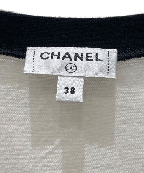 CHANEL（シャネル）CHANEL (シャネル) Clock short sleeve T-shirt ホワイト×ブラック サイズ:38の古着・服飾アイテム