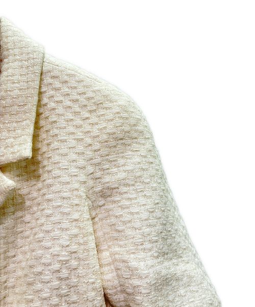 CHANEL（シャネル）CHANEL (シャネル) ダブル ハーフスリーブ ツイードジャケット アイボリー サイズ:36の古着・服飾アイテム