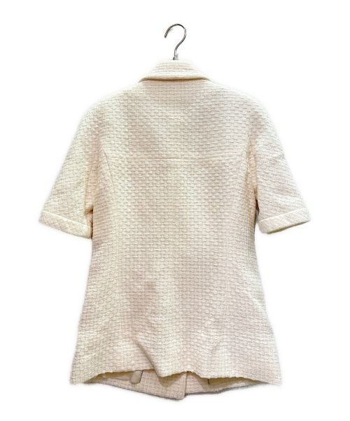 CHANEL（シャネル）CHANEL (シャネル) ダブル ハーフスリーブ ツイードジャケット アイボリー サイズ:36の古着・服飾アイテム
