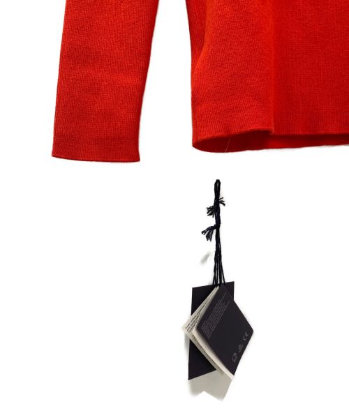 PRADA（プラダ）PRADA (プラダ) フロントロゴコットンセーター レッド サイズ:40の古着・服飾アイテム