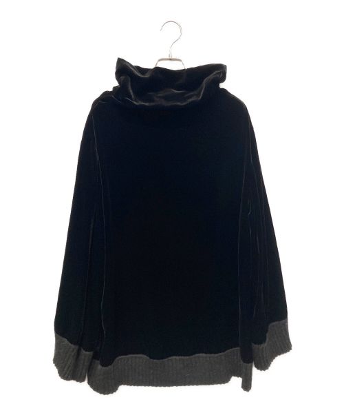 HERMES（エルメス）HERMES (エルメス) ベロアロゴカットソー ブラック サイズ:40の古着・服飾アイテム