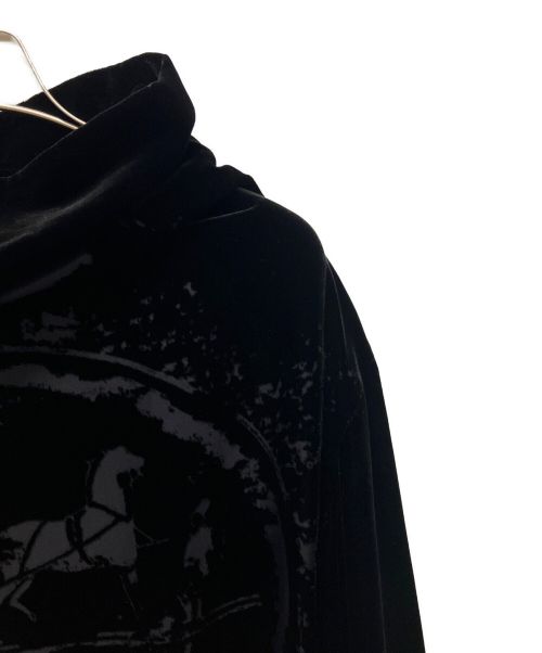 HERMES（エルメス）HERMES (エルメス) ベロアロゴカットソー ブラック サイズ:40の古着・服飾アイテム