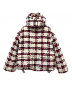 GUCCIグッチ）の古着「チェックツイードボンバージャケット」｜ホワイト