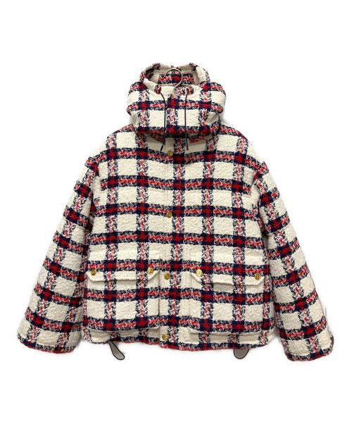 GUCCI（グッチ）GUCCI (グッチ) チェックツイードボンバージャケット  ホワイト サイズ:34の古着・服飾アイテム