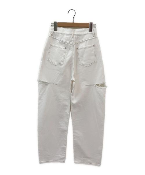 Maison Margiela（メゾンマルジェラ）Maison Margiela (メゾンマルジェラ) カットオフデニムパンツ ホワイト サイズ:38の古着・服飾アイテム