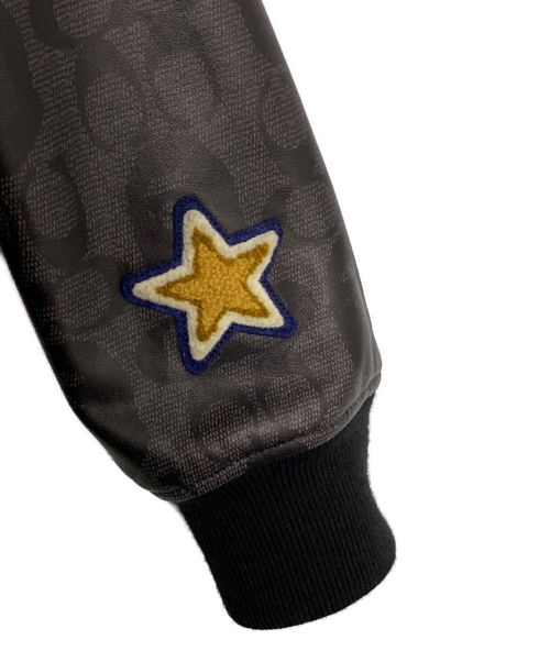 COACH（コーチ）COACH (コーチ) A BATHING APE (アベイシングエイプ) LEATHER SHARK HOODIE JACKET ブラック サイズ:SIZE Mの古着・服飾アイテム