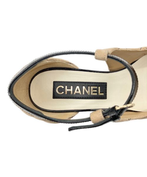 CHANEL（シャネル）CHANEL (シャネル) メリージェーン パンプス ベージュ サイズ:36の古着・服飾アイテム