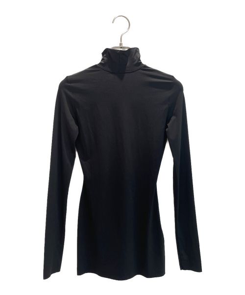 PRADA（プラダ）PRADA (プラダ) 三角プレート ストレッチハイネックロゴジャージ ブラック サイズ:36の古着・服飾アイテム