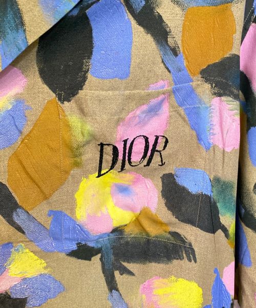 Dior（ディオール）Dior (ディオール) ALEX FOXTON (アレックスフォクストン) ペイントオープンカラーシャツ マルチカラー サイズ:40の古着・服飾アイテム