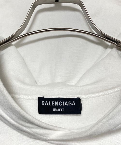BALENCIAGA（バレンシアガ）BALENCIAGA (バレンシアガ) NASA (ナサ) Space oversized appliquéd printed cotton-jersey hoodie ホワイト サイズ:SIZE Lの古着・服飾アイテム
