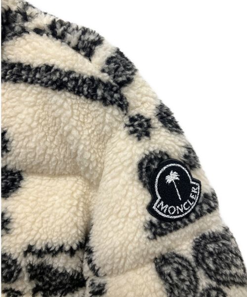 MONCLER（モンクレール）MONCLER (モンクレール) Palm Angels (パーム エンジェルス) BADEN PAISLEY FLEECE JACKET アイボリー×ブラック サイズ:SIZE 1の古着・服飾アイテム