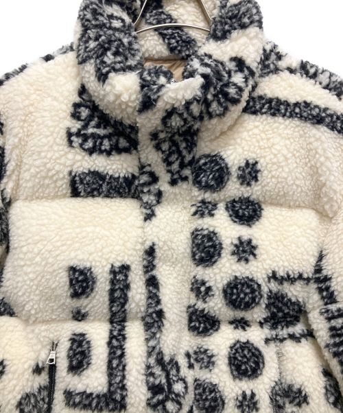 MONCLER（モンクレール）MONCLER (モンクレール) Palm Angels (パーム エンジェルス) BADEN PAISLEY FLEECE JACKET アイボリー×ブラック サイズ:SIZE 1の古着・服飾アイテム