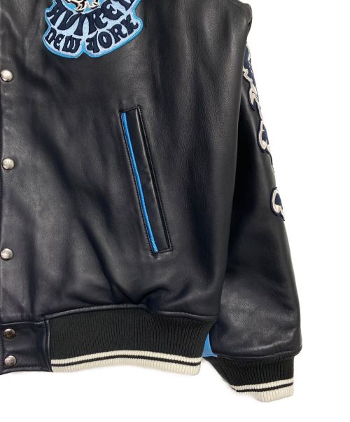 AVIREX（アヴィレックス）AVIREX (アヴィレックス) AVIREX LION 2TONE VARSITY JACKET グレー×ブルー サイズ:Lの古着・服飾アイテム