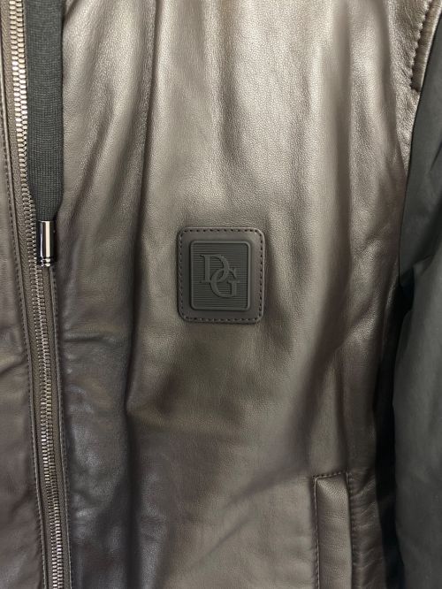DOLCE & GABBANA（ドルチェ＆ガッバーナ）DOLCE & GABBANA (ドルチェ＆ガッバーナ) レザージャケット ブラウン サイズ:48の古着・服飾アイテム