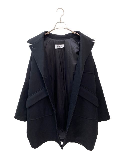 MM6 Maison Margiela（エムエムシックスメゾンマルジェラ）MM6 Maison Margiela (エムエムシックス メゾンマルジェラ) オーバーサイズチェスターコート ブラック サイズ:40号の古着・服飾アイテム
