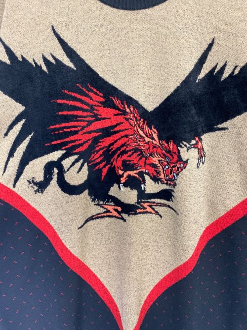 GIVENCHY（ジバンシィ）GIVENCHY (ジバンシィ) モンスター ウール クルーネック ニット ブラウン サイズ:Lの古着・服飾アイテム