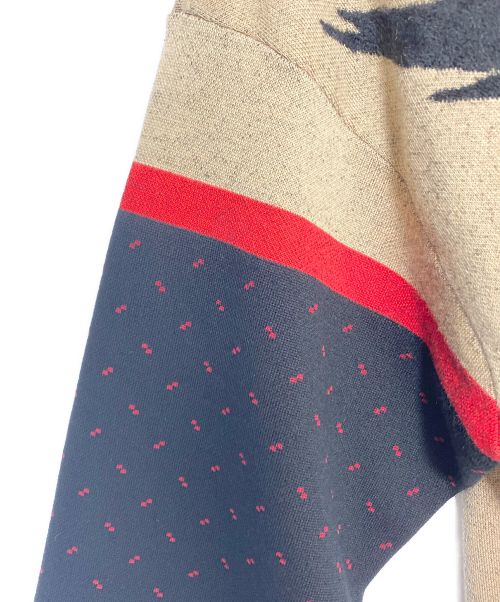 GIVENCHY（ジバンシィ）GIVENCHY (ジバンシィ) モンスター ウール クルーネック ニット ブラウン サイズ:Lの古着・服飾アイテム