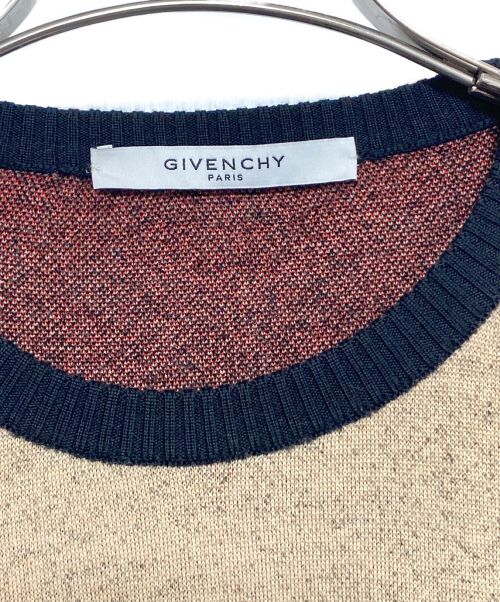 GIVENCHY（ジバンシィ）GIVENCHY (ジバンシィ) モンスター ウール クルーネック ニット ブラウン サイズ:Lの古着・服飾アイテム