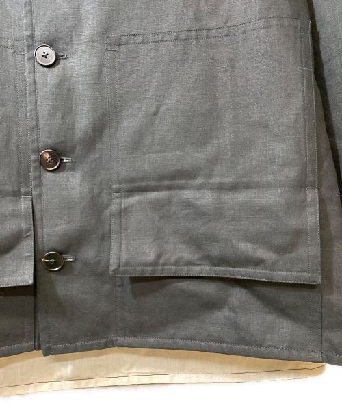 JIL SANDER（ジルサンダー）JIL SANDER (ジルサンダー) リネン混カバーオール ブラック サイズ:48の古着・服飾アイテム